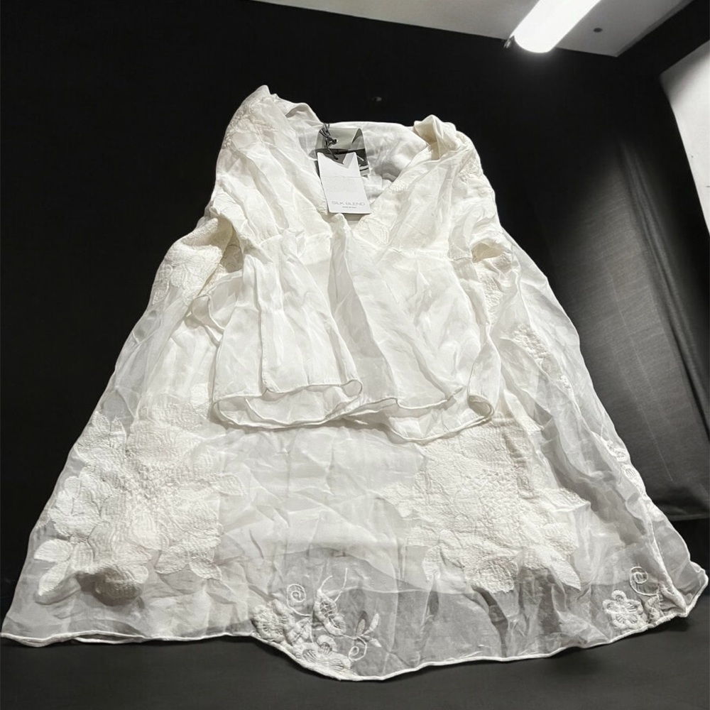 White embroidered blouse